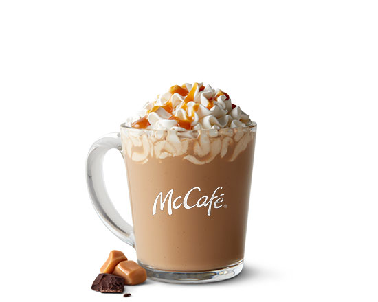 Order Caramel Hot Chocolate food online from Mcdonald store, Loves Park on bringmethat.com