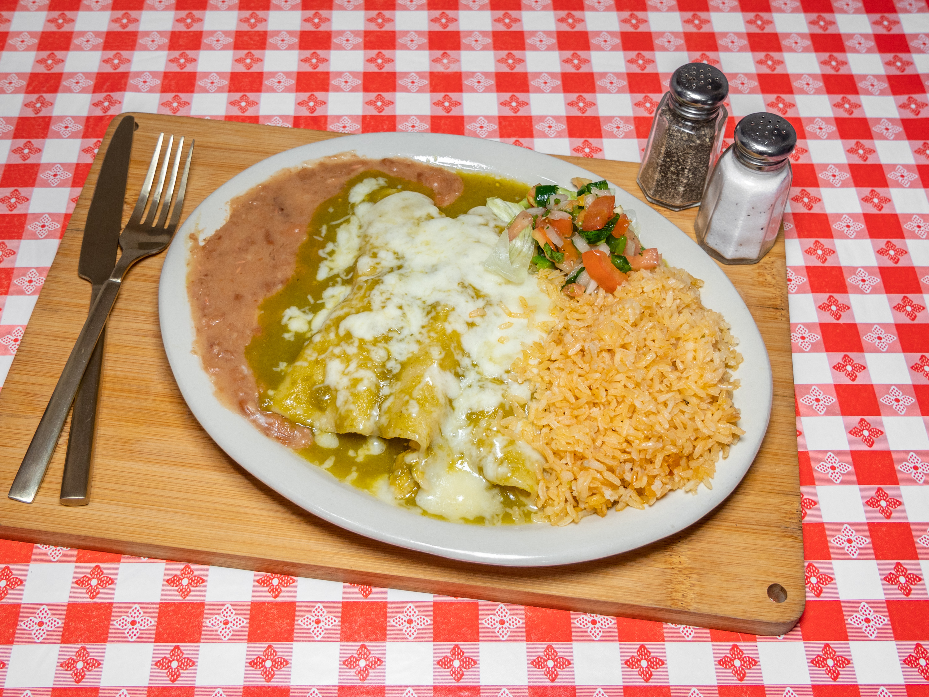 Order Enchiladas Verdes food online from Tecate Mexican Restaurant store, Houston on bringmethat.com
