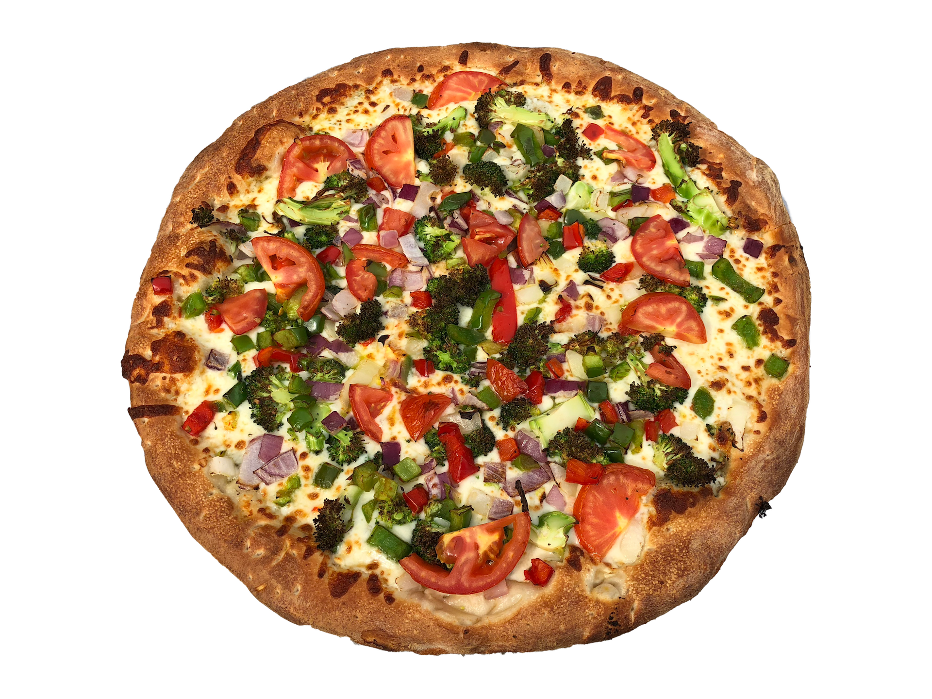 Order PESTO BROCCOLI food online from Stars & Stripes Pizza store, Oklahoma City on bringmethat.com