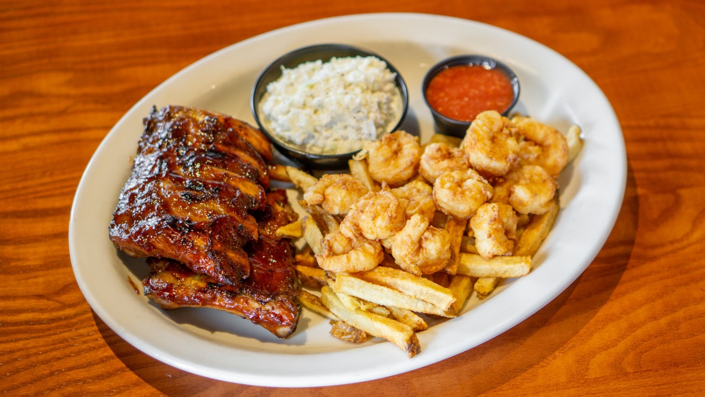 Order Ribs & Shrimp Combo food online from Kickback Jack's store, High Point on bringmethat.com