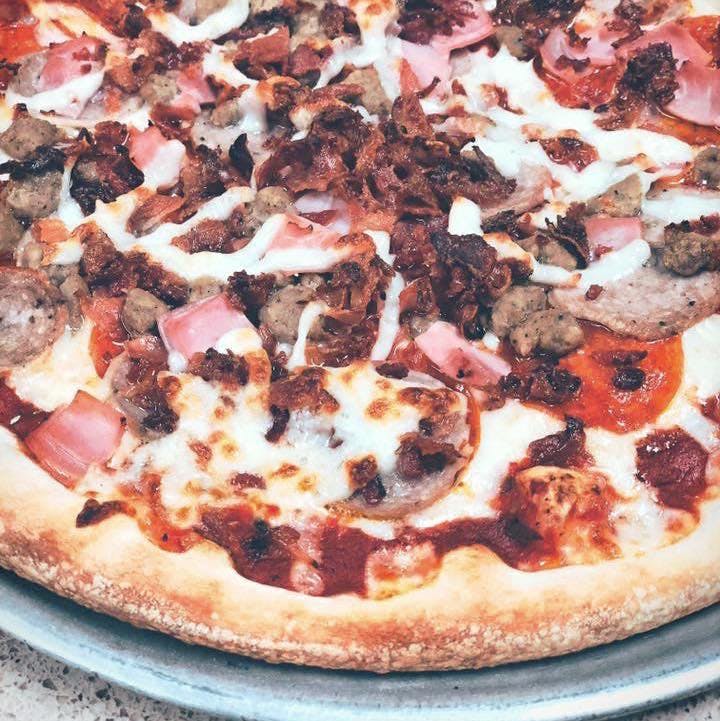 Order Meat Lovers Pizza - Medium food online from Elizabeths Pizza store, High Point on bringmethat.com
