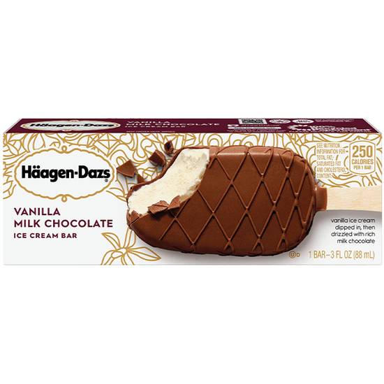 Order Haagen Dazs Vanilla Milk Chocolate Ice Cream Bar food online from Caseys Carry Out Pizza store, Sioux City on bringmethat.com