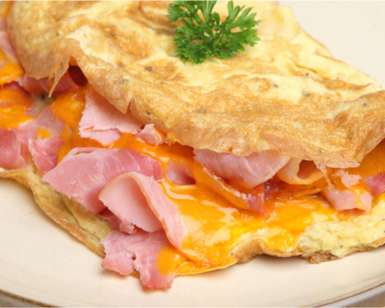 Order Ham and Cheese Omelette food online from Breakfast Snob store, Inglewood on bringmethat.com