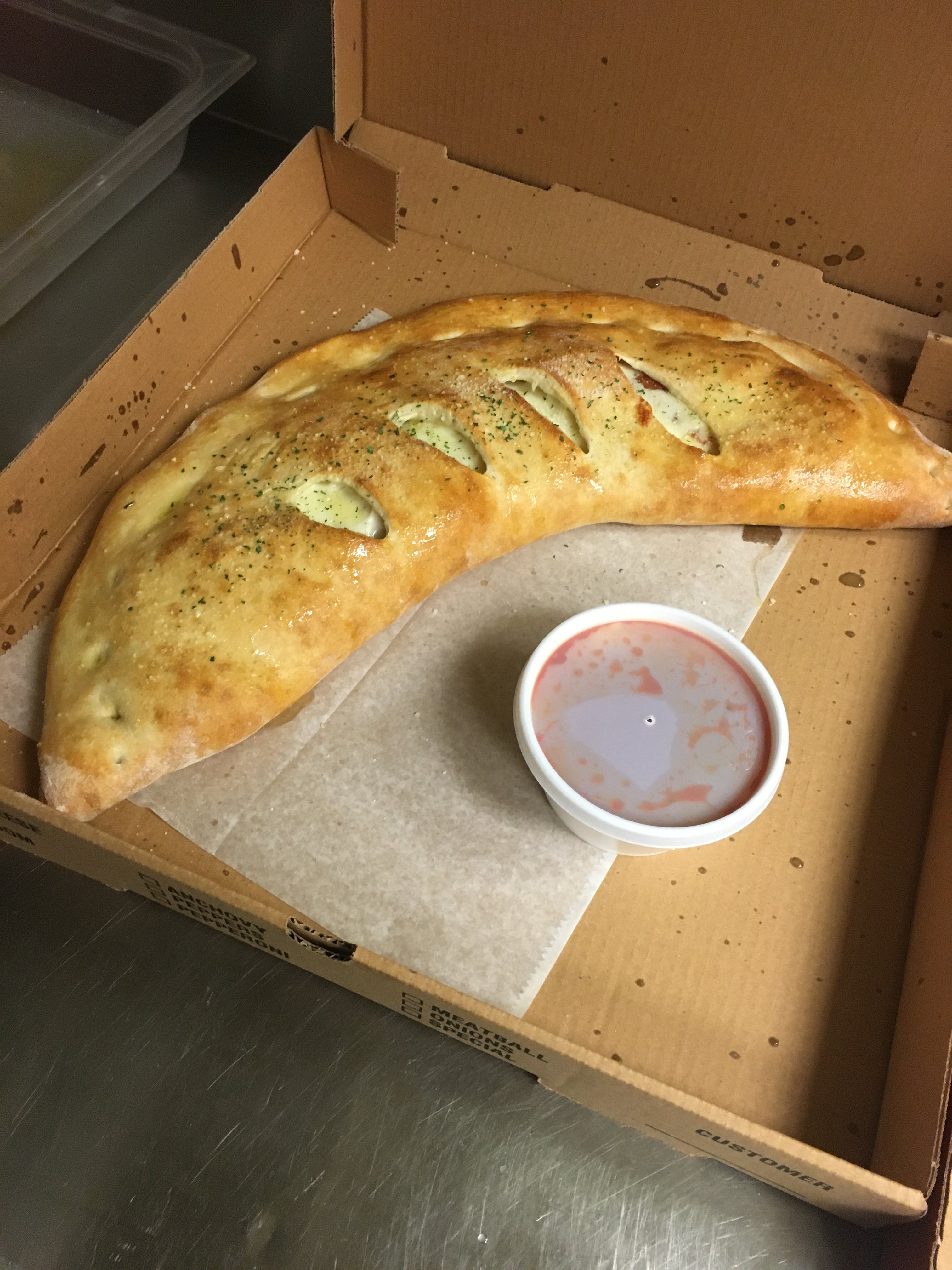 Order Chicken Cheese Steak Stromboli - Small food online from Amore Pizza & Pasta store, Pottstown on bringmethat.com