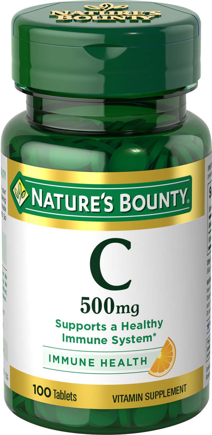 Order Nature's Bounty Pure Vitamin C Tablets - 500mg, 100 ct food online from Rite Aid store, CORNING on bringmethat.com