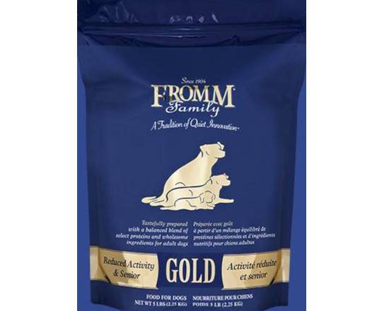 Order Fromm Gold Reduced Activity & Senior 5# food online from Wichita Falls Pet Supply store, Wichita Falls on bringmethat.com