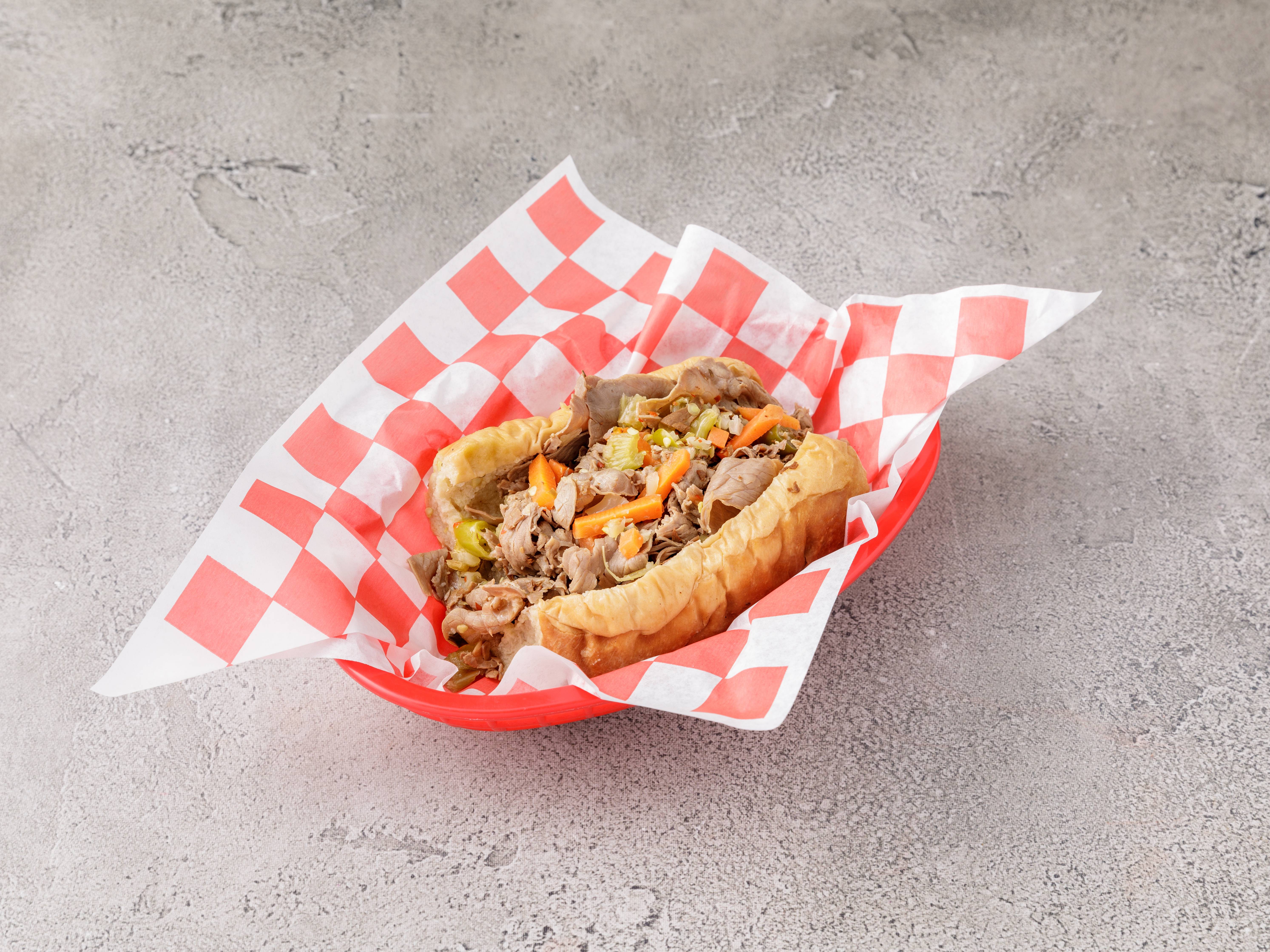 Order Italian Beef Sandwich food online from Chicago Style Sandwiches & More store, Hapeville on bringmethat.com