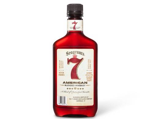 Order Seagrams 7 American whiskey, 375mL bottle (40% ABV) food online from Moby Liquor store, Los Angeles on bringmethat.com