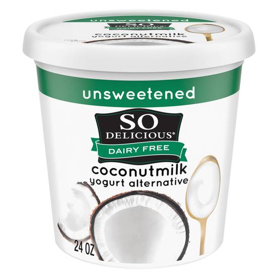 Order So Delicious Dairy Free Unsweetened Coconut Milk Plain Yogurt 24oz food online from Everyday Needs by Gopuff store, Simi Valley on bringmethat.com