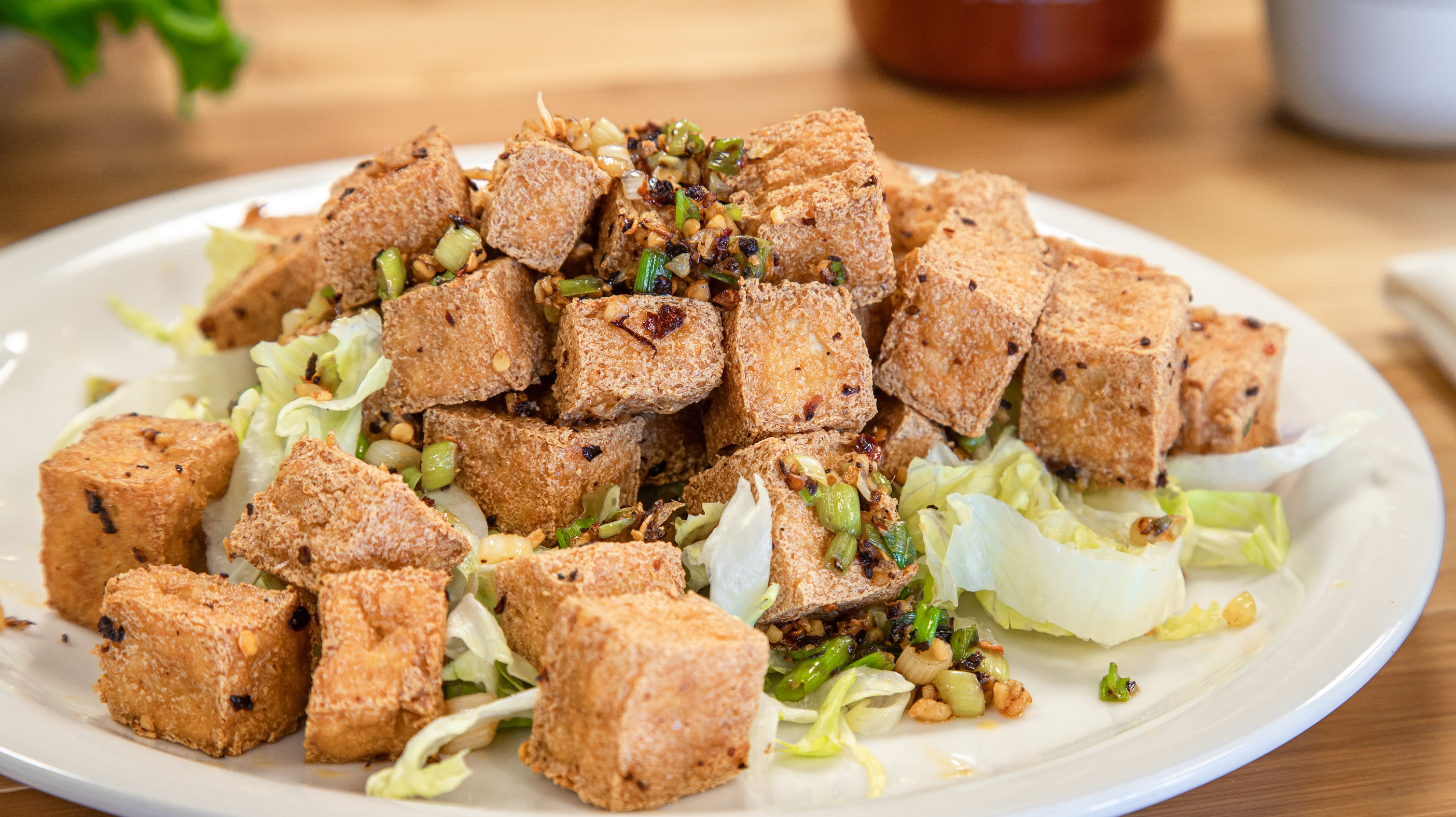 Order 14. Spicy Crispy Tofu food online from Pho Cafe Hong Kong Diner store, Reno on bringmethat.com