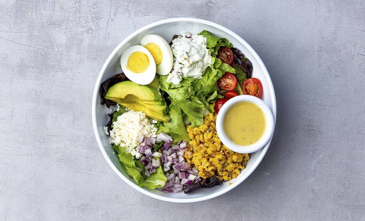 Order Roasted Corn and Avocado Cobb Salad food online from Zoe Kitchen store, Metairie on bringmethat.com