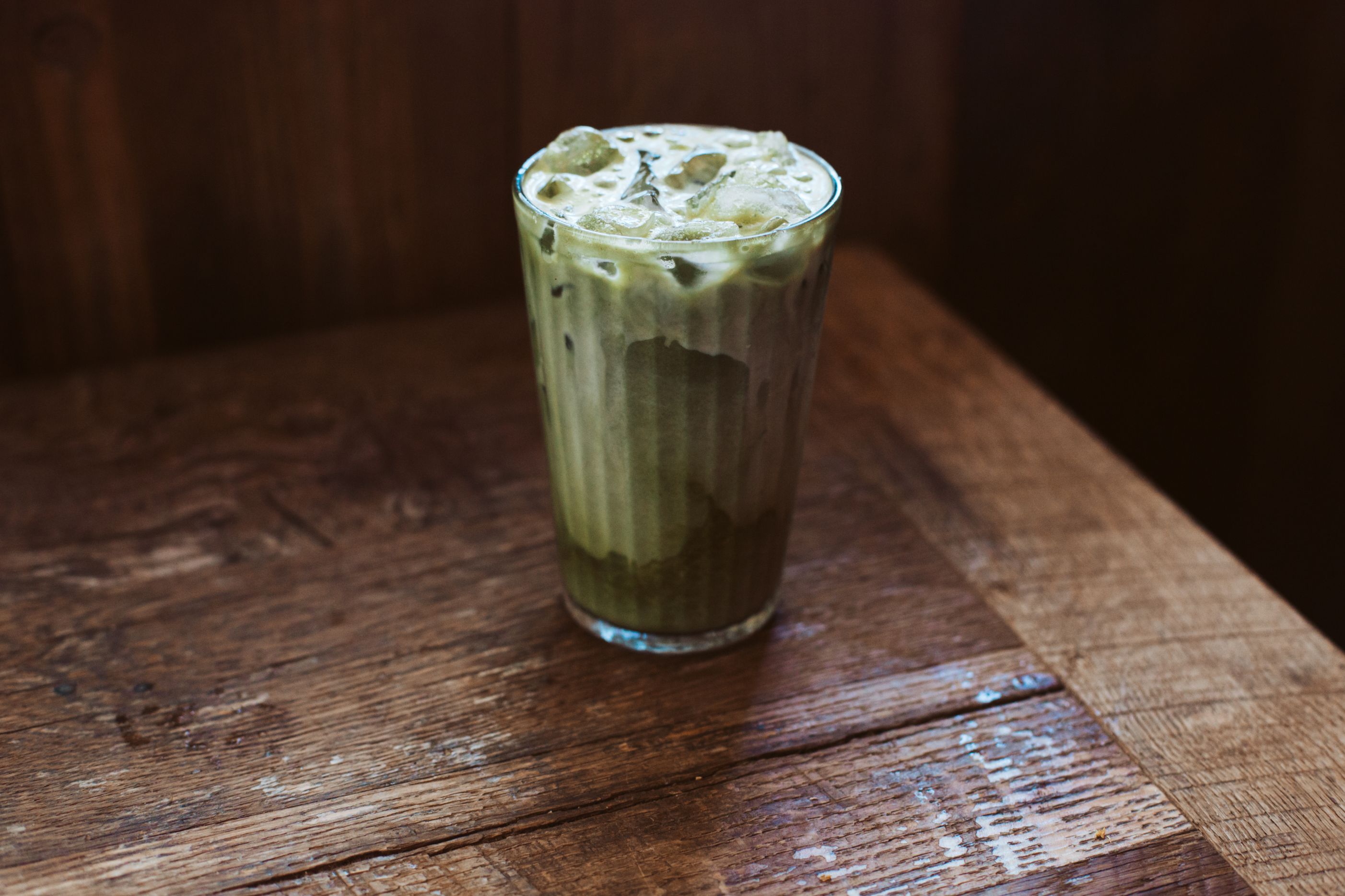 Order Iced Vanilla Matcha Latte food online from The Well store, Oakland on bringmethat.com