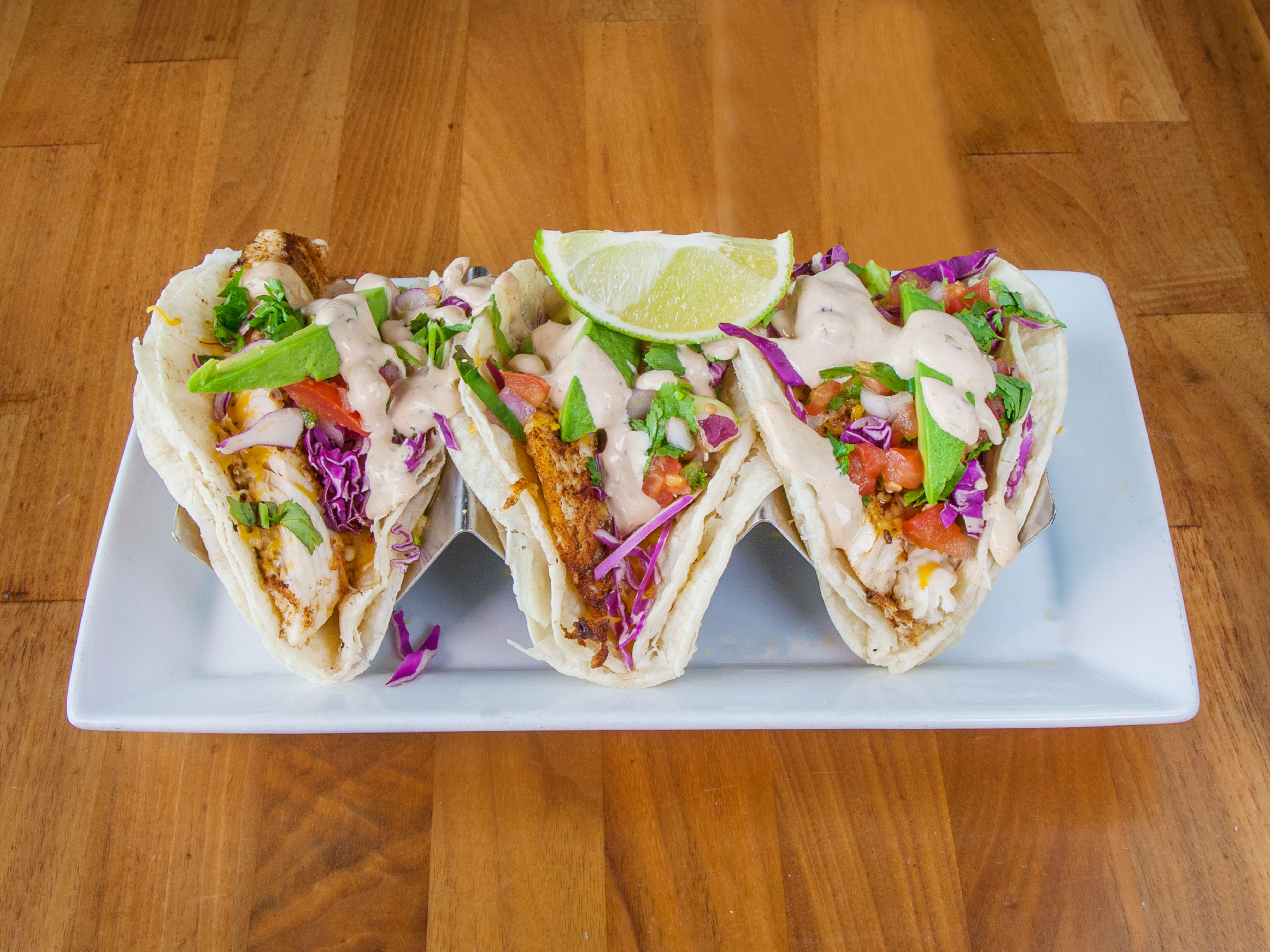 Order 3 Baja Fish Tacos food online from Anthony Restaurant & Pub store, Joliet on bringmethat.com