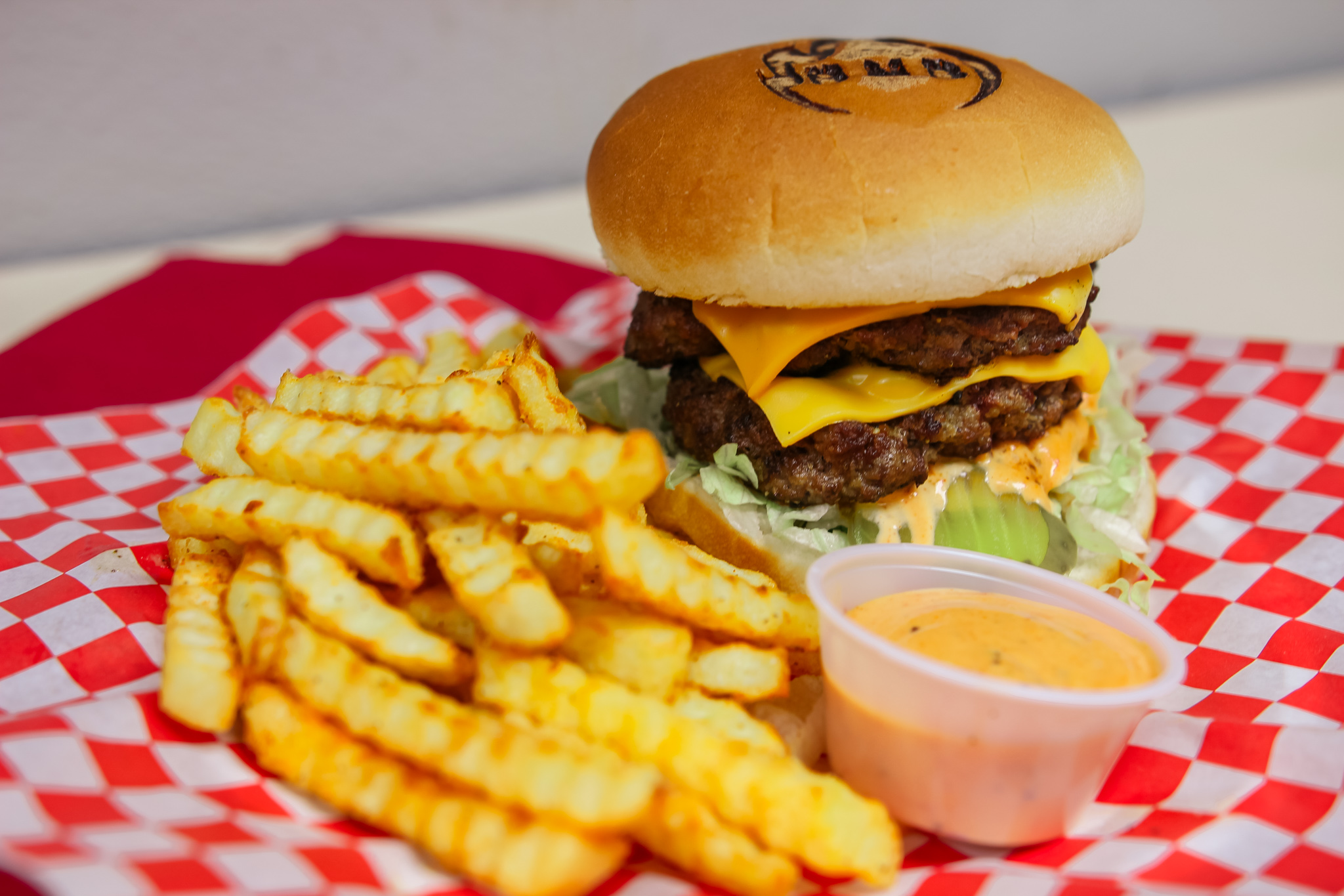 Order The Big BnB Burger Meal food online from Burgers N Beyond store, Fort Worth on bringmethat.com