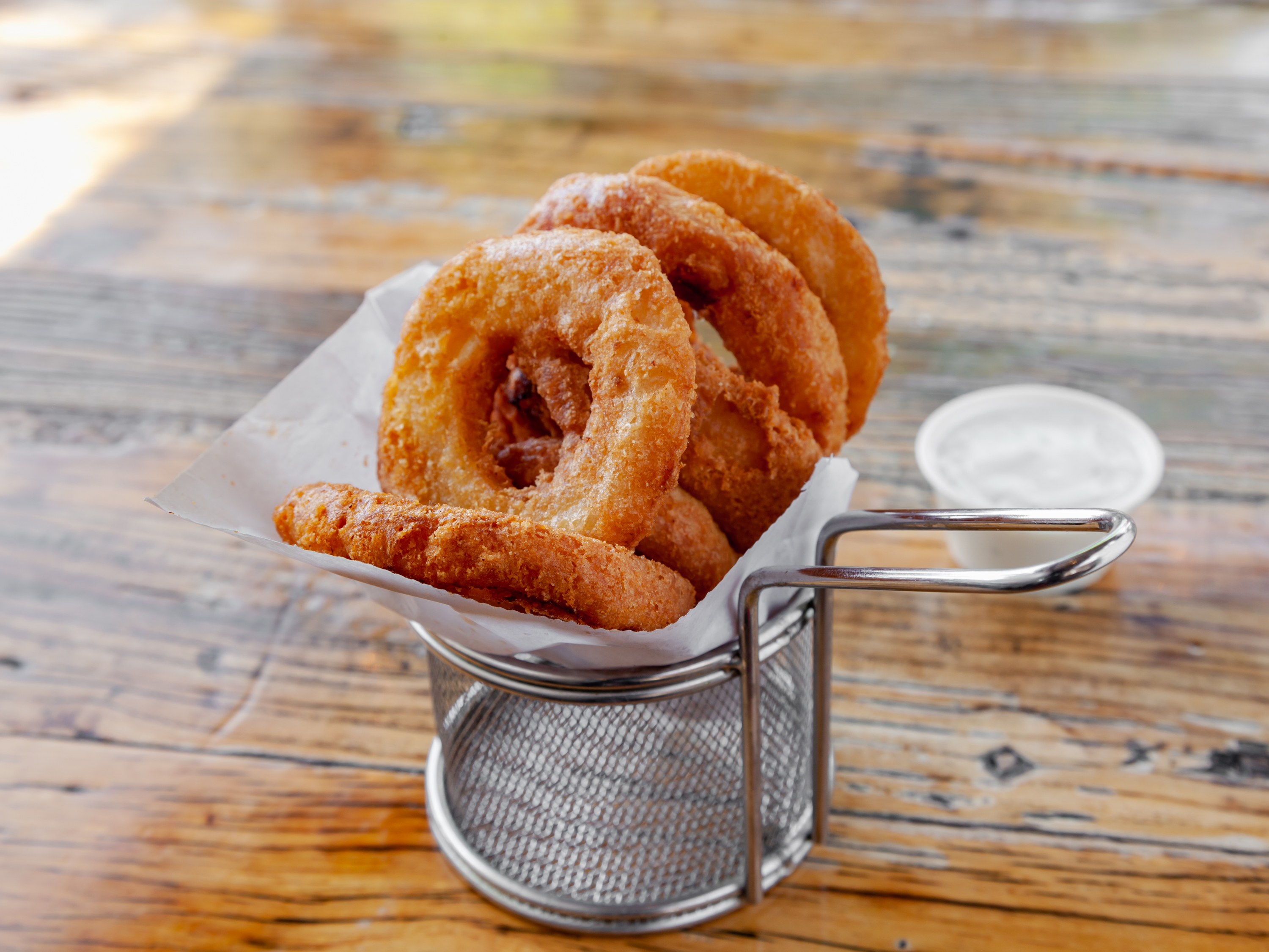Order Onion Rings food online from A+ Burger store, Oakland on bringmethat.com