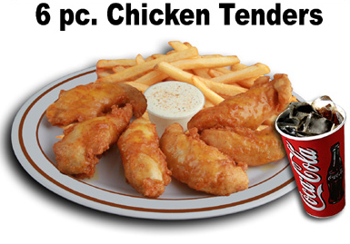 Order Chicken Tenders 6 Pieces Combo  food online from Yellow Basket store, Victorville on bringmethat.com