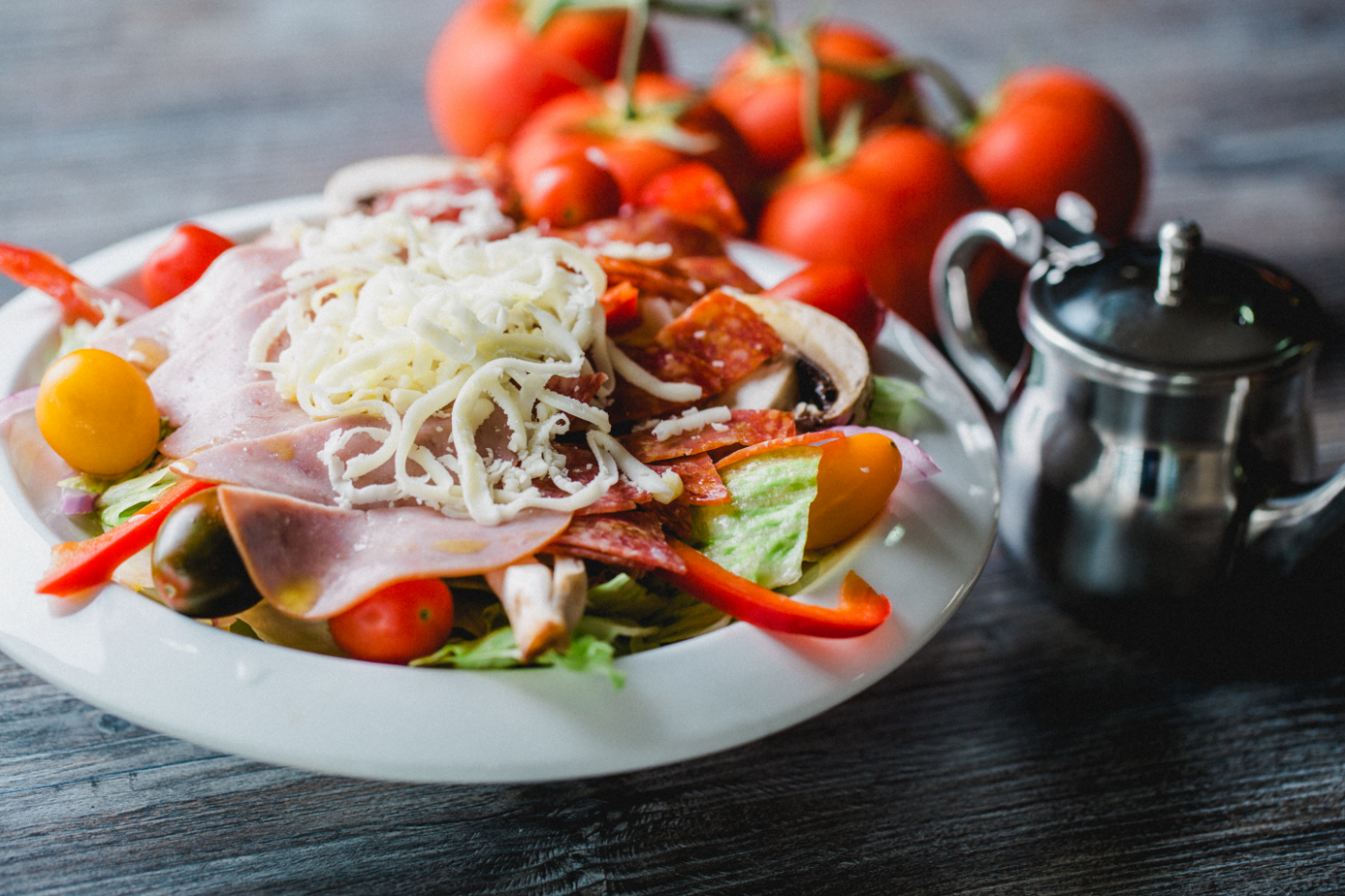 Order Italian Antipasto Salad food online from Woodstone Pizzeria store, Chino Hills on bringmethat.com