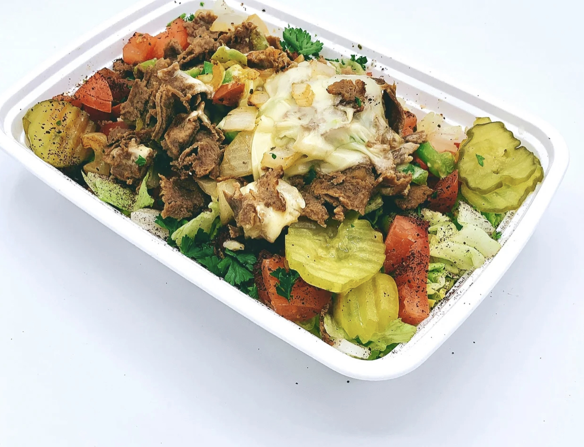 Order Philly Steak Over Salad food online from Heroes Meal store, Midland on bringmethat.com
