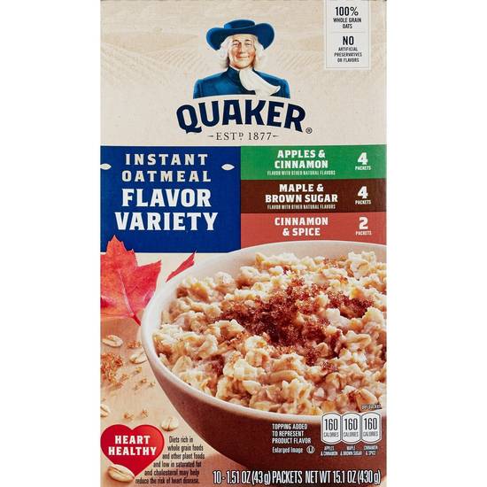 Order Quaker Instant Oatmeal Flavor Variety food online from Cvs store, FARGO on bringmethat.com