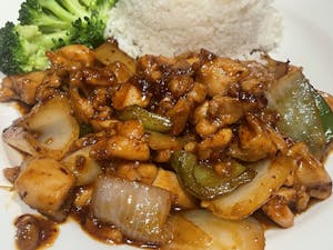 Order Bourbon Chicken food online from The Jade Garden store, Lawrence on bringmethat.com