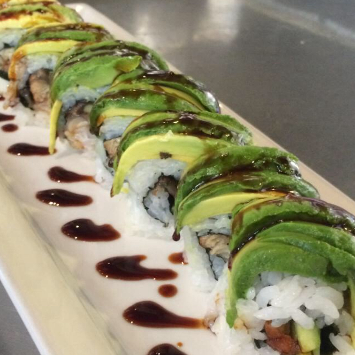 Order Caterpillar Roll food online from Roll Star Sushi store, Anaheim on bringmethat.com