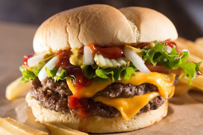 Order CRAFT YOUR OWN - DOUBLE food online from Wayback Burgers store, Pottstown on bringmethat.com