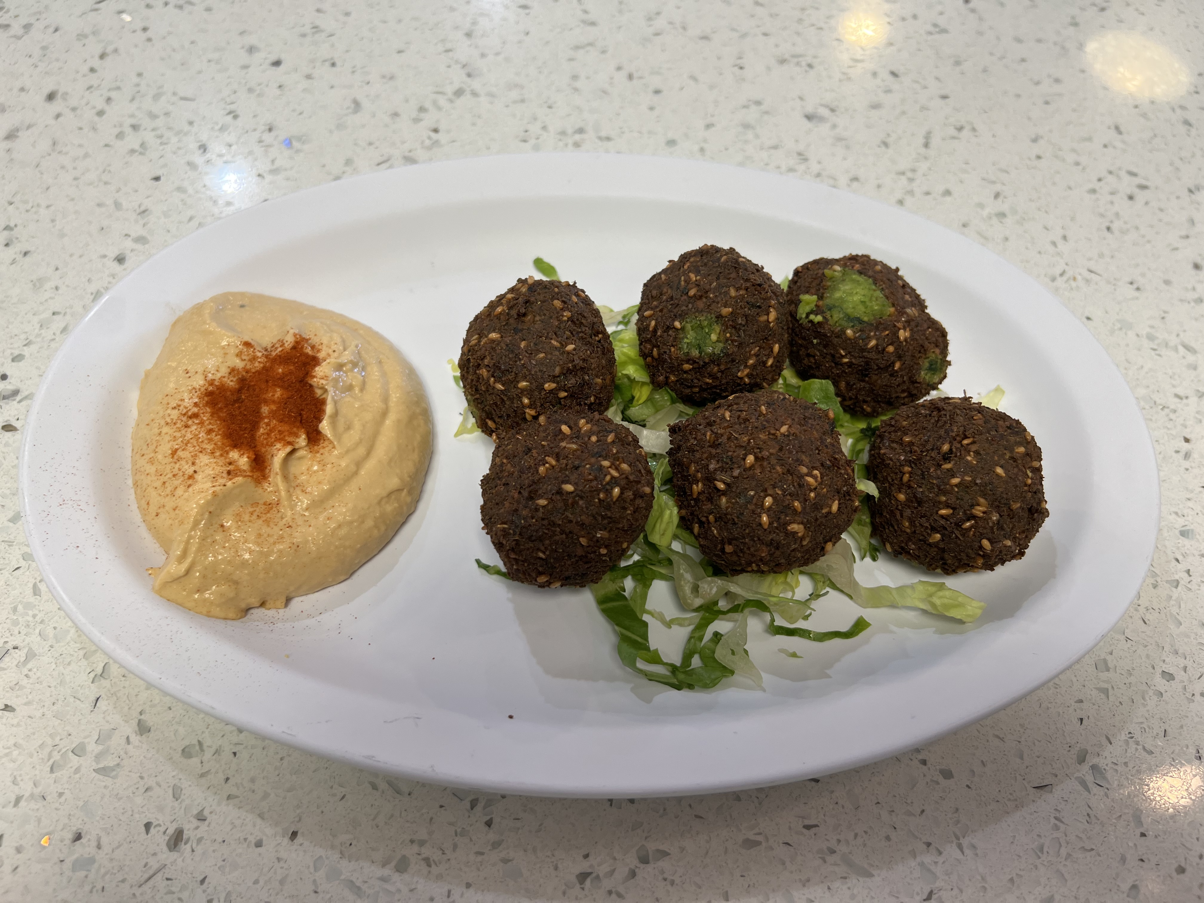 Order Side Falafel (6 Pieces) food online from Mikonos Grill store, Milpitas on bringmethat.com