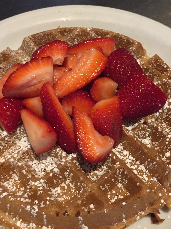 Order Strawberry Waffle food online from Keno's Restaurant store, Anaheim on bringmethat.com