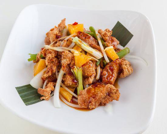 Order Orange Chicken + Choice of Starters food online from Silom 12 store, Chicago on bringmethat.com
