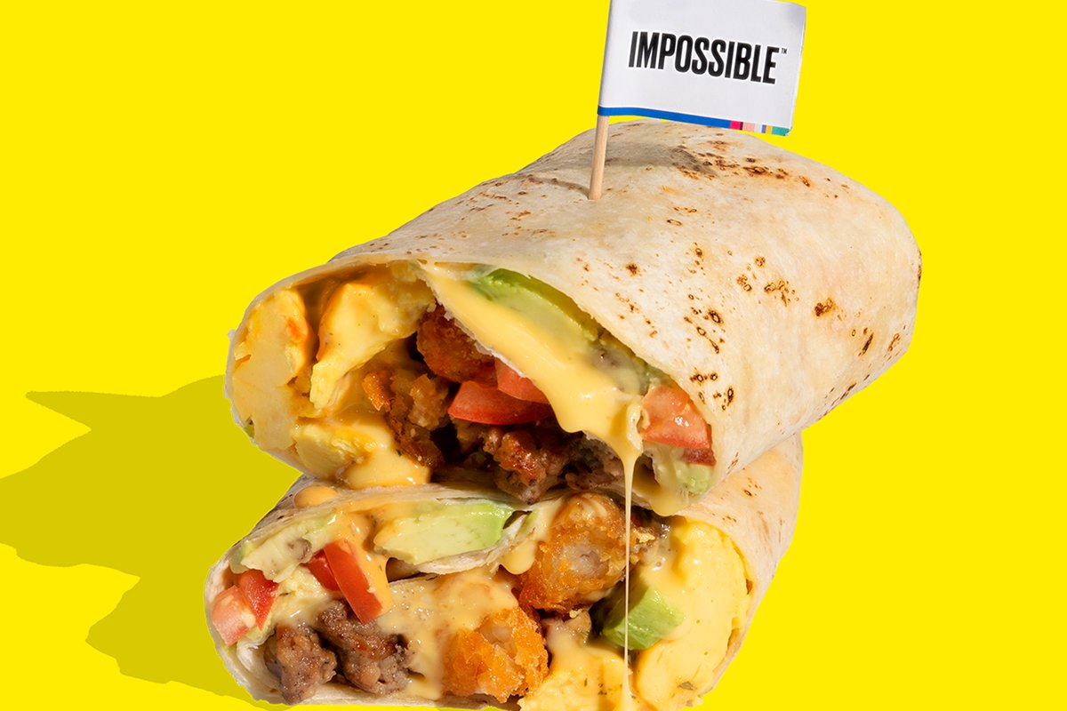 Order (V) IMPOSSIBLE™ BREAKFAST BURRITO food online from The Impossible Shop store, West Covina on bringmethat.com