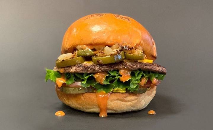 Order Spicy Cali Burger food online from Toxic Wings store, Eugene on bringmethat.com