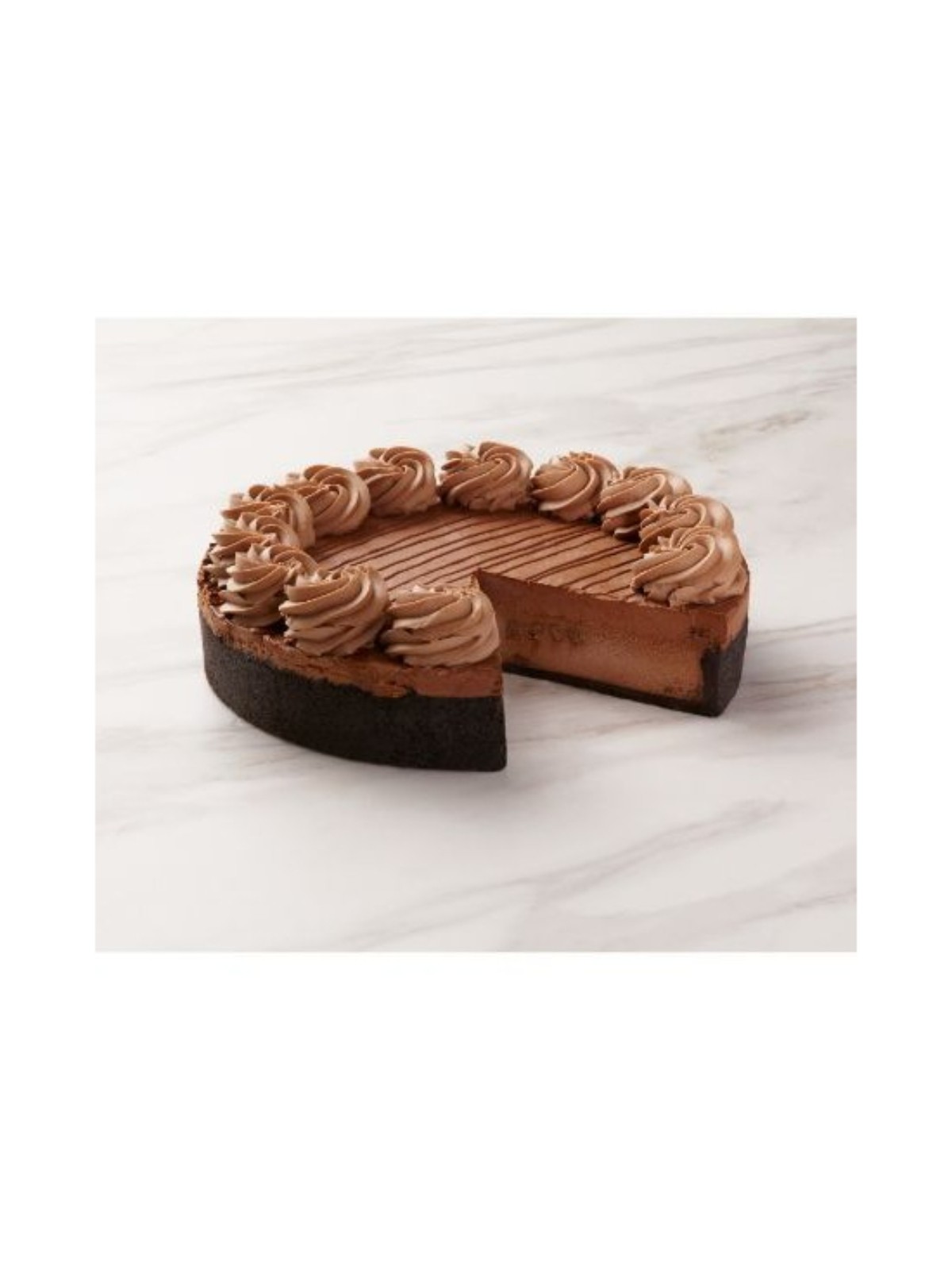 Order The Cheesecake Factory Bakery 10" Godiva® Double Chocolate Cheesecake (80 oz) food online from Stock-Up Mart store, Marietta on bringmethat.com
