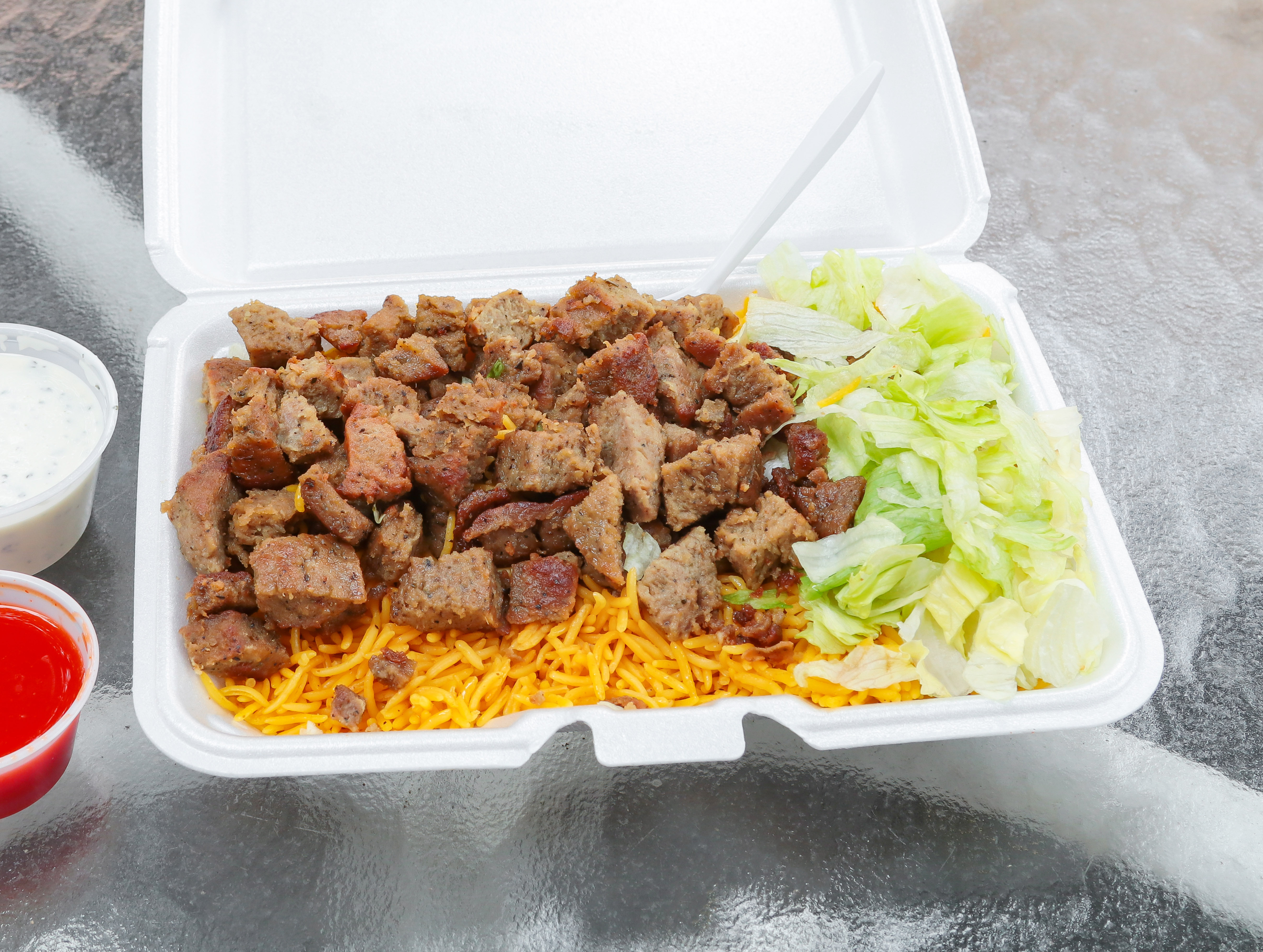 Order Lamb Over Rice food online from Sher Halal Gyro Grill store, State College on bringmethat.com