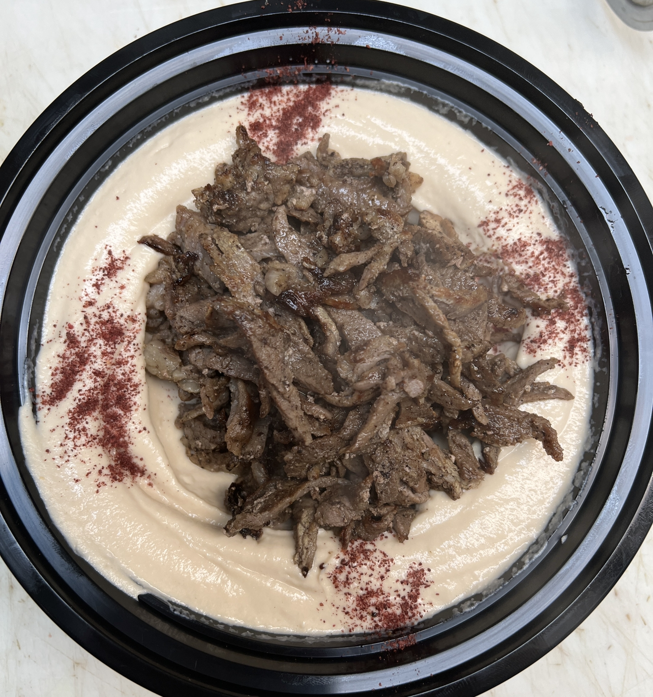 Order Hummus and Steak Shawarma Bowl  food online from Zam zam middle eastern grill store, Chicago on bringmethat.com