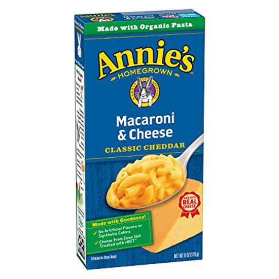 Order Annie's Homegrown Classic Cheddar Macaroni & Cheese 6oz food online from Everyday Needs by Gopuff store, Roseville on bringmethat.com
