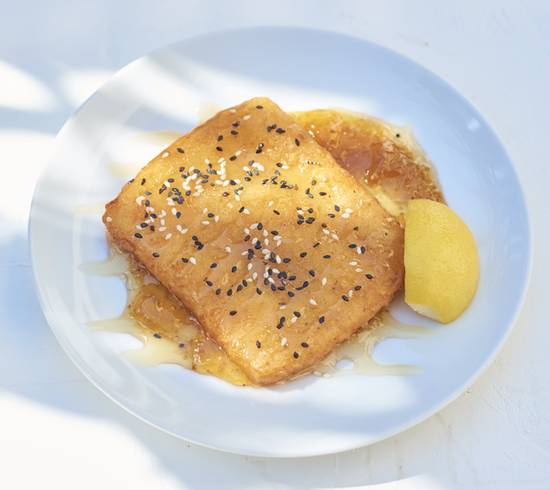 Order Saganaki Cheese food online from Calissa store, Water Mill on bringmethat.com