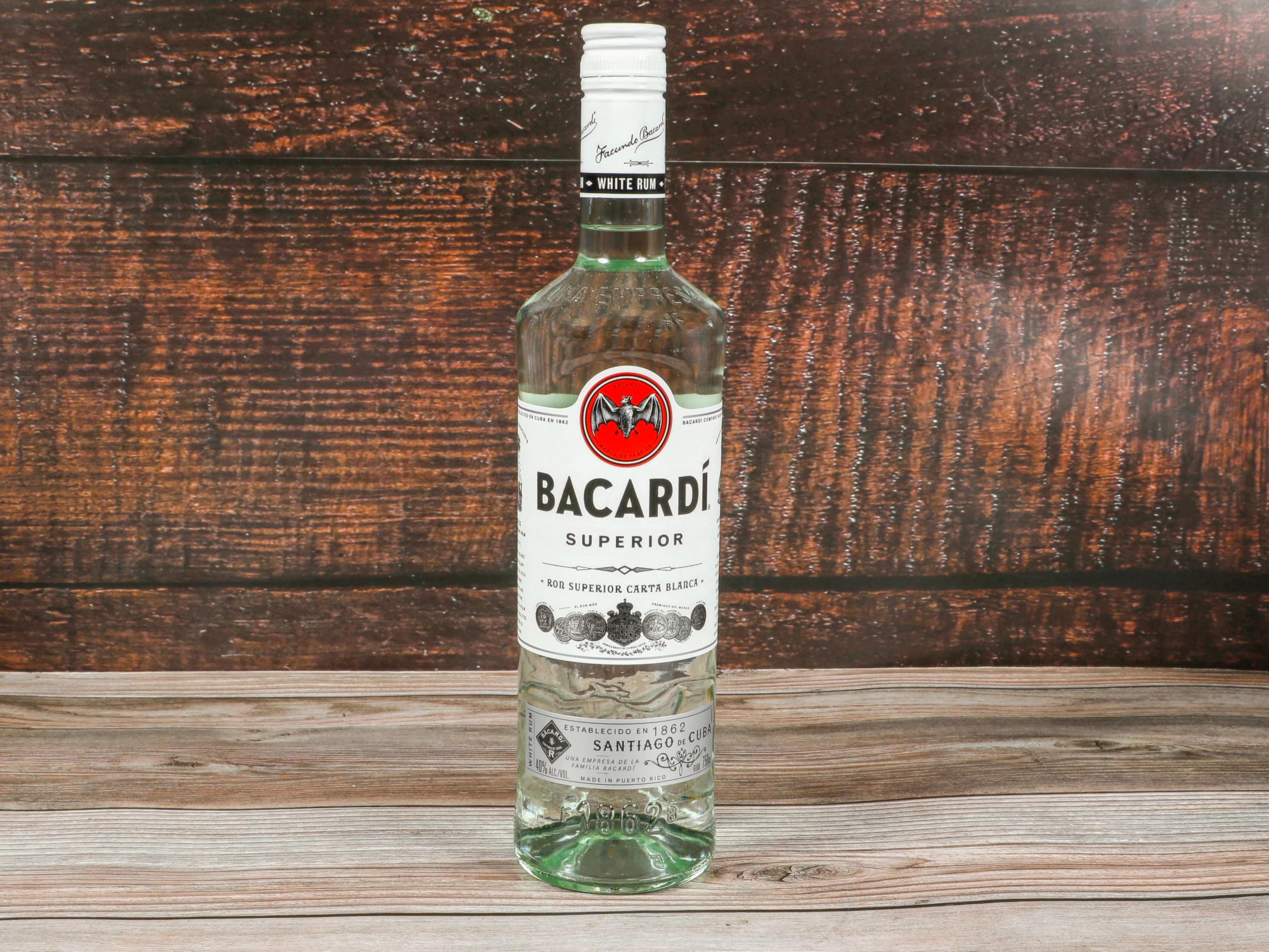 Order Bacardi Superior, 750 ml. Rum (40.0% ABV) food online from Kwik & Convenient store, San Francisco on bringmethat.com
