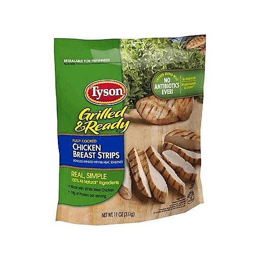 Order Tyson Grilled and Ready Frozen Chicken Breast Strips (11 OZ) 40687 food online from Bevmo! store, Pasadena on bringmethat.com