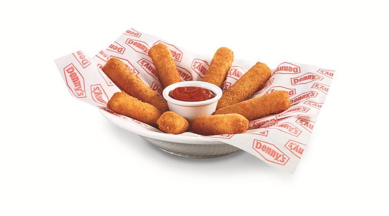 Order Mozzarella Cheese Sticks food online from The Burger Den store, New Caney on bringmethat.com