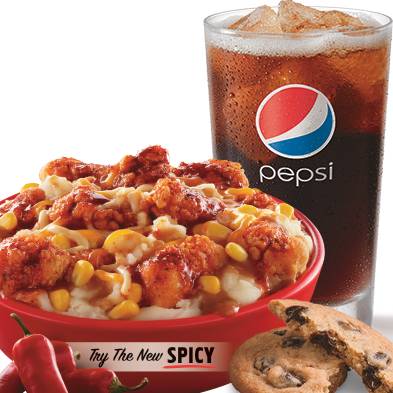 Order Spicy Famous Bowl Combo food online from Kfc store, Guntersville on bringmethat.com