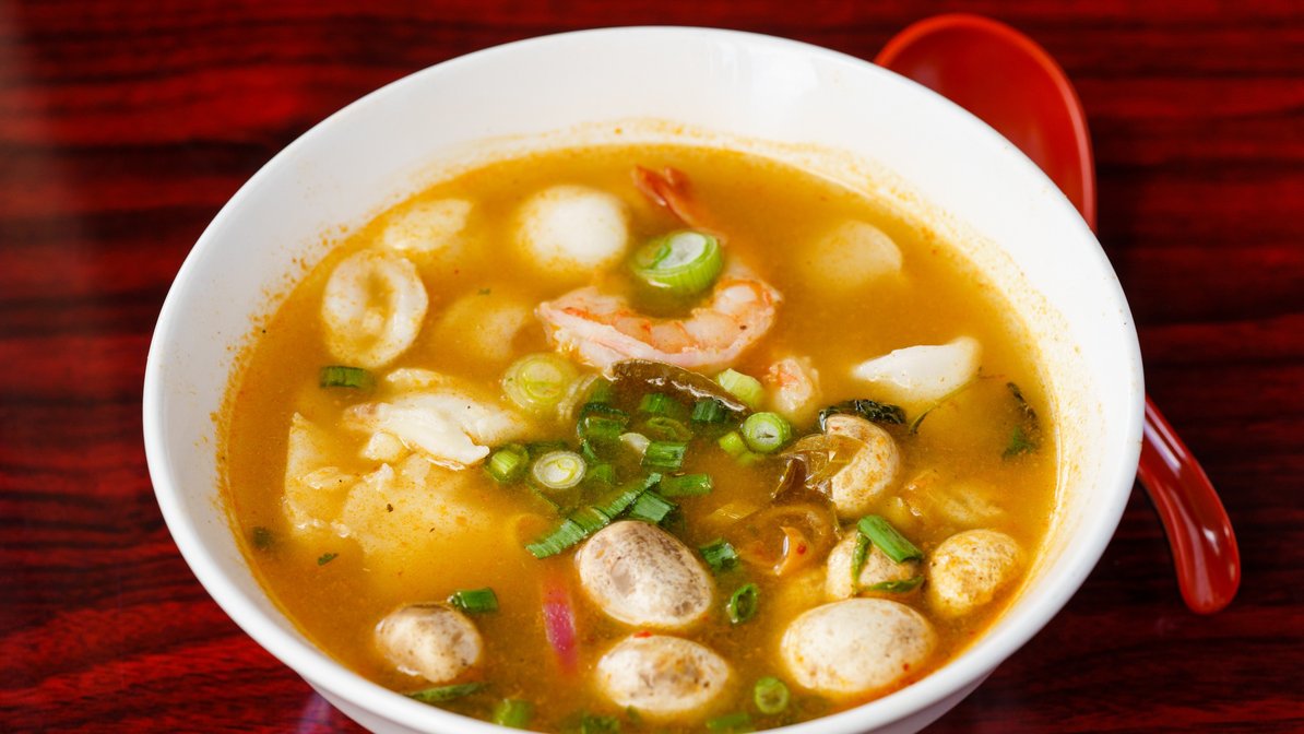 Order Po Tak (Hot and Sour Combination Seafood Soup) food online from Chai Thai Noodles store, Hayward on bringmethat.com