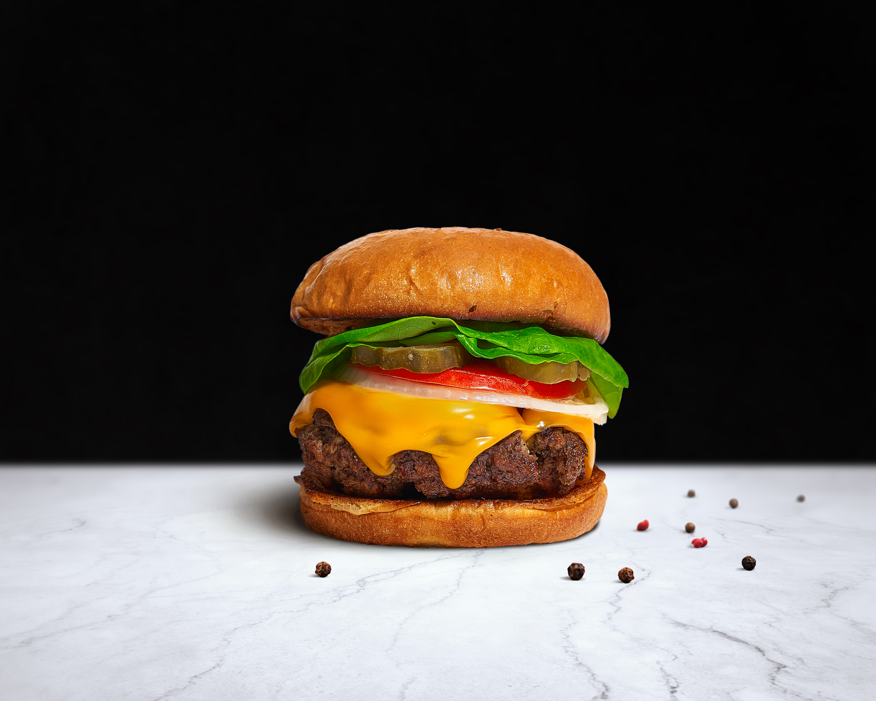 Order Cheesy Vega-bond Burger food online from Vegan Garden Bites store, Lakewood on bringmethat.com
