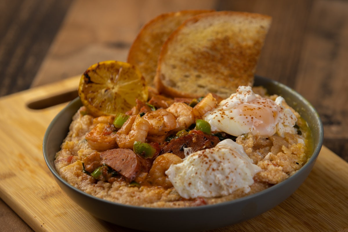 Order Shrimp & Grits Bowl food online from Eggs Up Grill store, Murrells Inlet on bringmethat.com