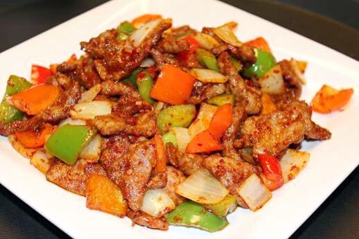 Order Spicy Szechwan Beef with Cumin food online from Red Corner China Diner store, Midvale on bringmethat.com