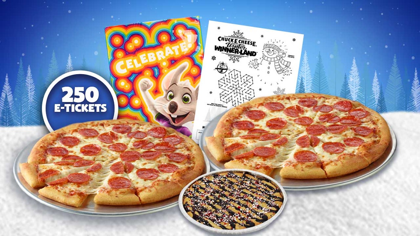 Order Winter Winner-Land Family Fun Pack food online from Chuck E. Cheese store, Dickson City on bringmethat.com