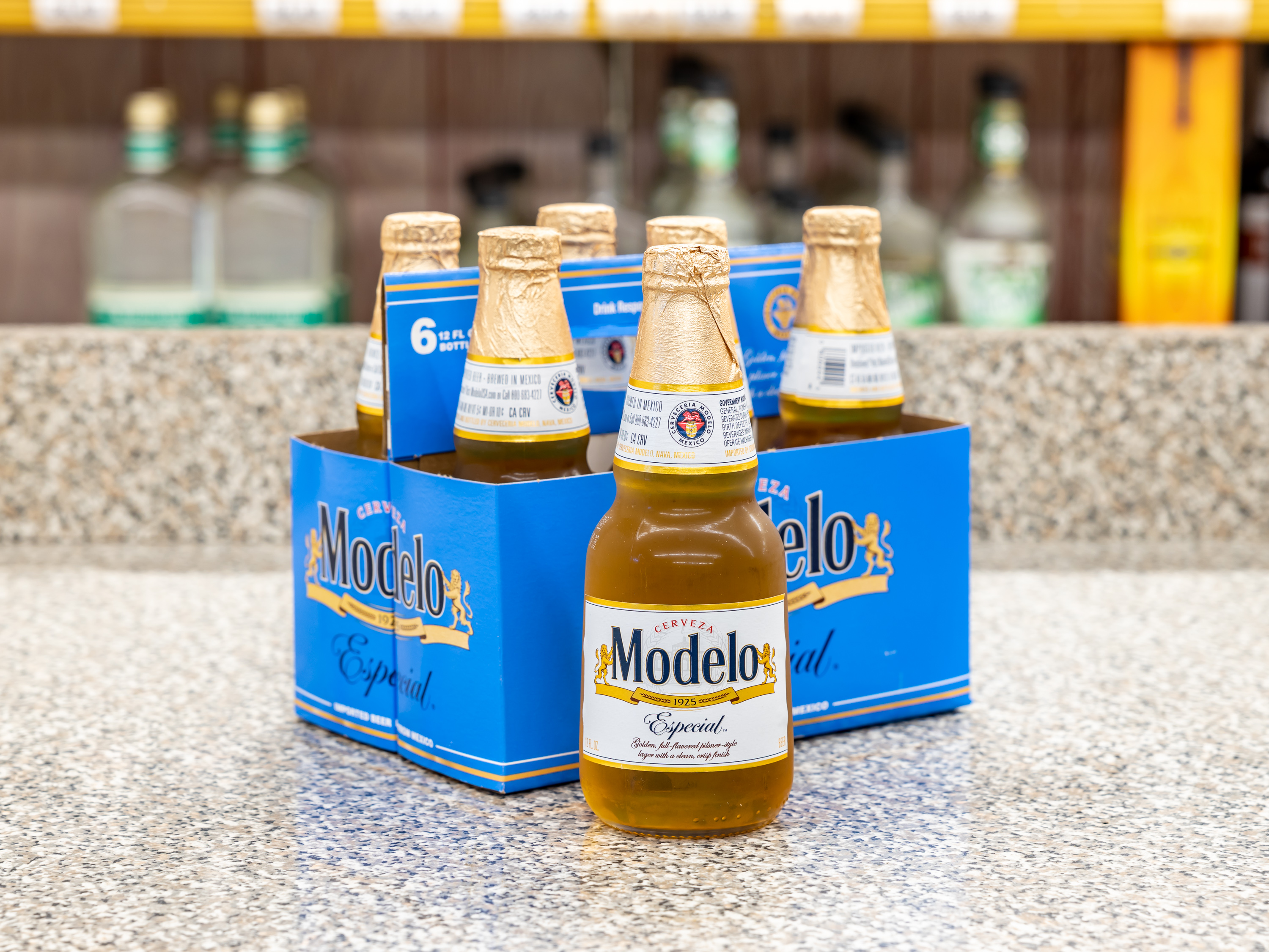 Order Modelo Especial, 6 Pack 12 oz. Can Beer 4.4% ABV food online from Liquor Republic store, Cypress on bringmethat.com