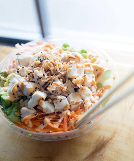 Order The Shaka Chicken Bowl food online from Poke Bros store, Mooresville on bringmethat.com