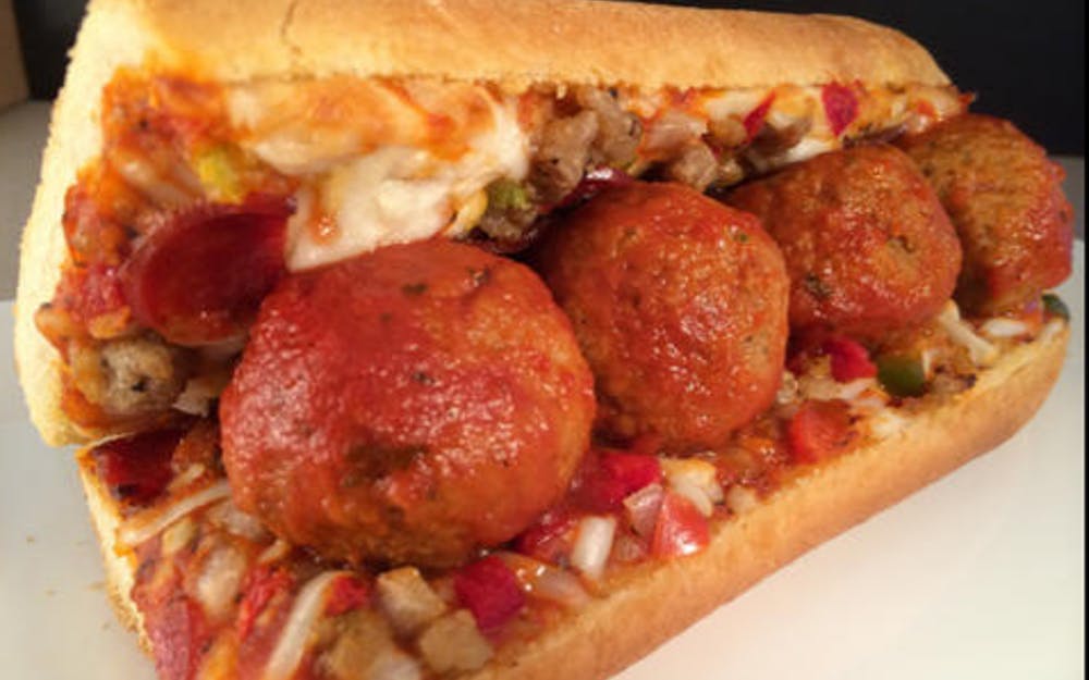 Order Meatball Grinder - Grinder food online from Golden $5 Pizza & Wings store, Colton on bringmethat.com