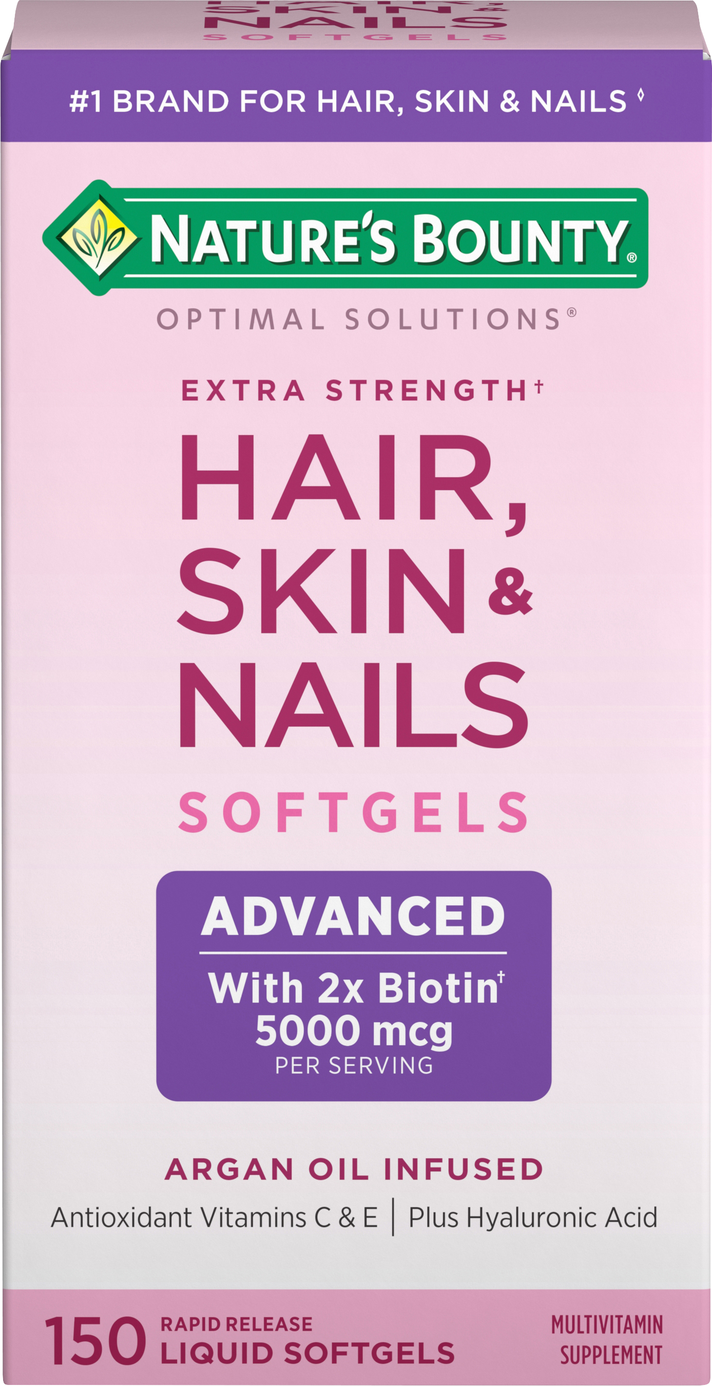 Order Nature's Bounty Vitamins With Biotin Softgels - Hair Skin and Nail, 150 ct food online from Rite Aid store, CORNING on bringmethat.com