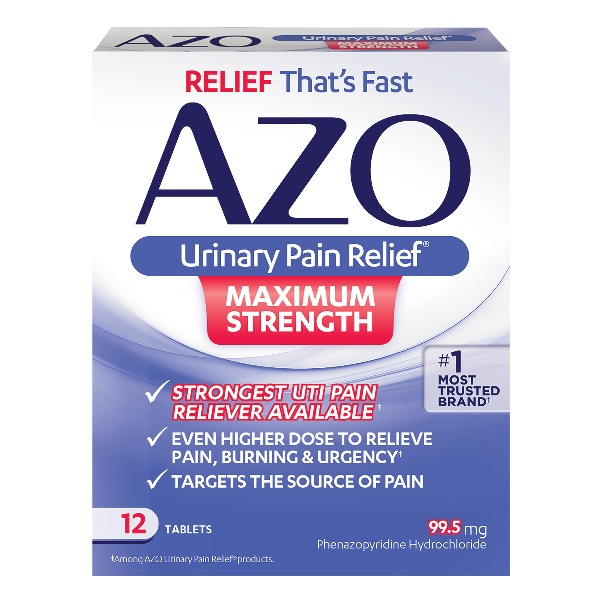 Order Azo Urinary Pain Relief Tablets -  Maximum Strength, 99.5mg, 12 Count food online from Rite Aid store, Redwood City on bringmethat.com